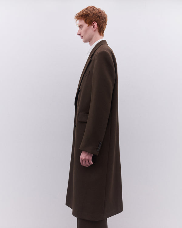 Dries Van Noten - Men’s Double Breasted Coat - (Mud Brown)