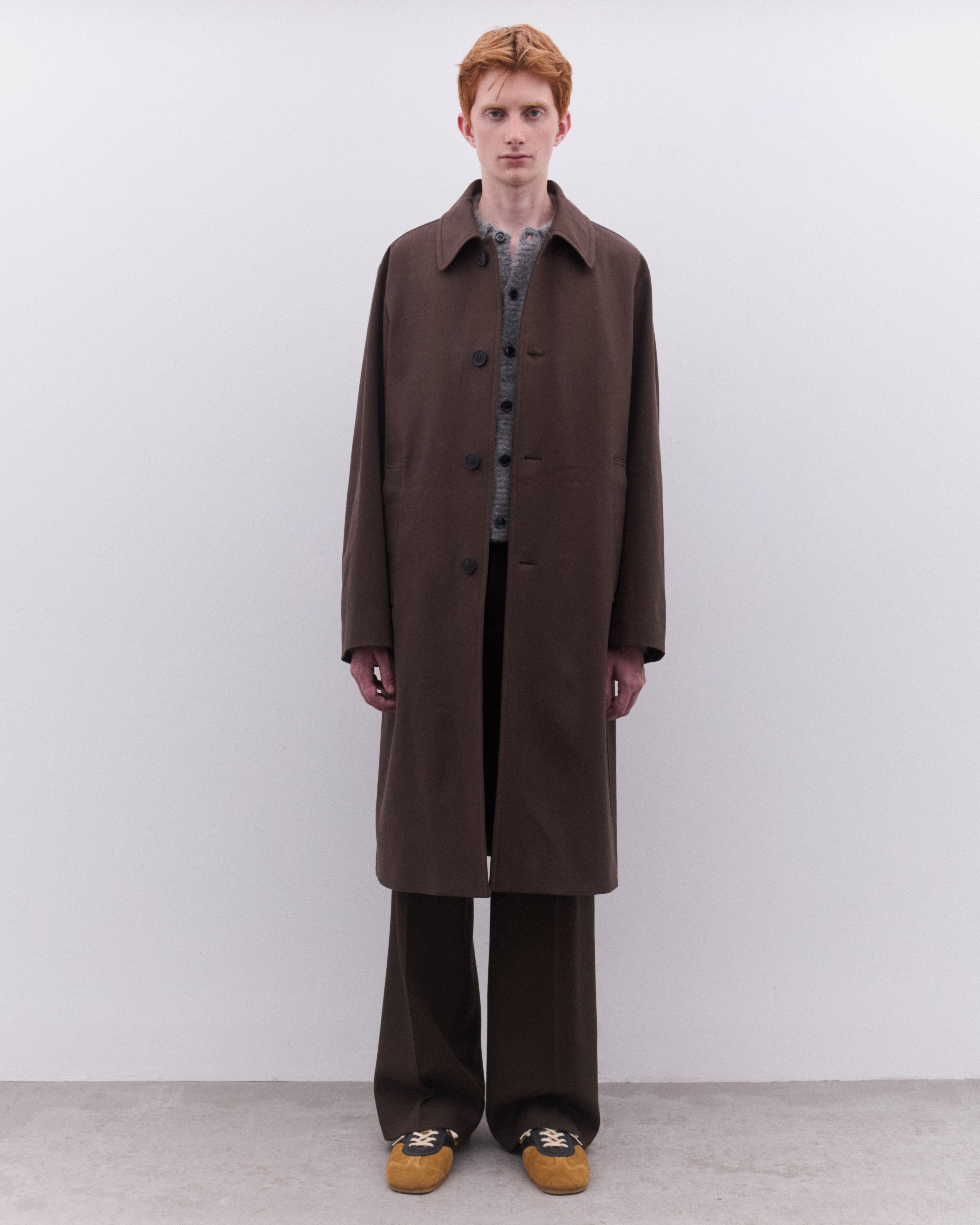 Dries Van Noten: Men's Trench Coat (Mud Brown) | Dover Street