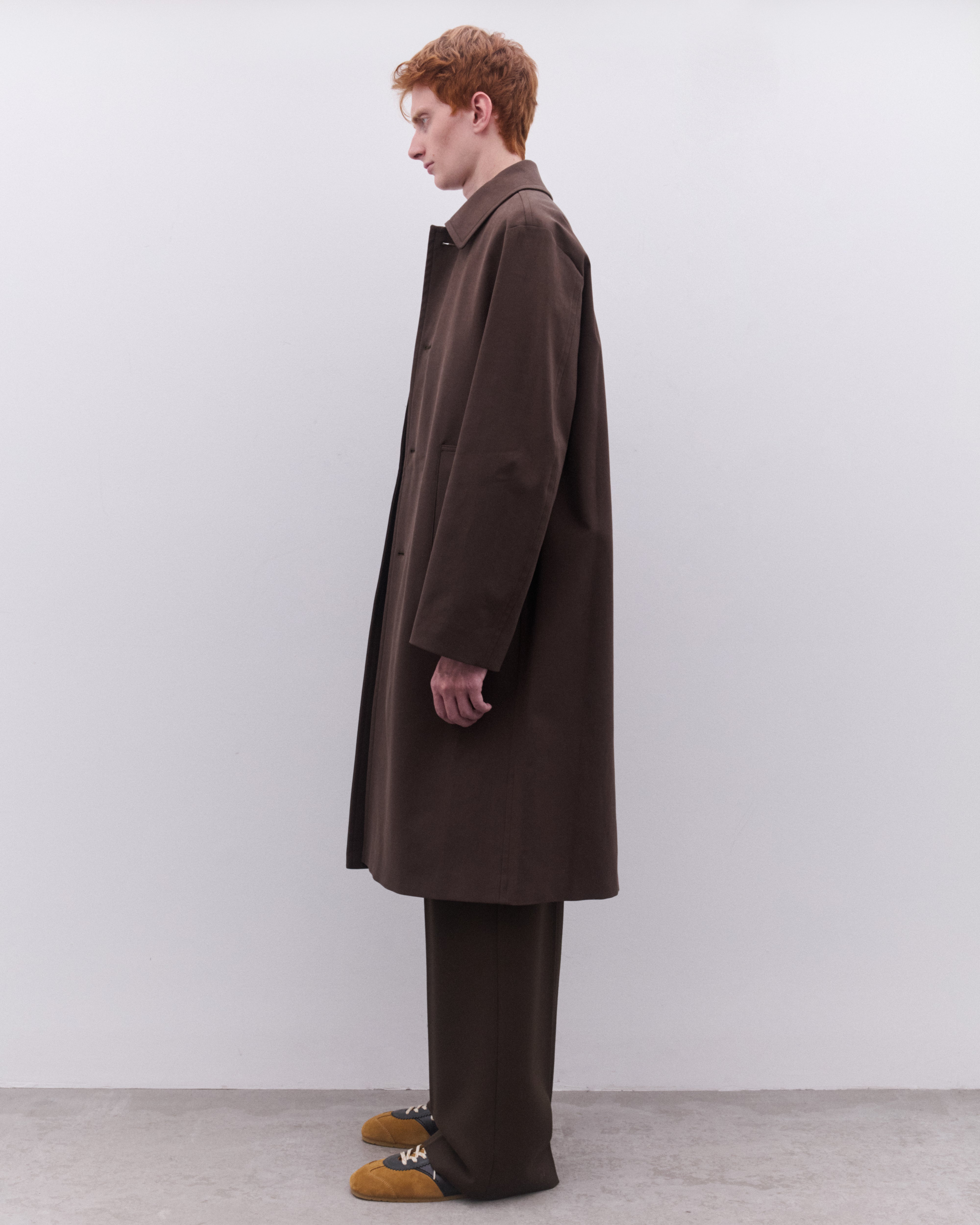 Dries Van Noten: Men's Trench Coat (Mud Brown) | Dover Street