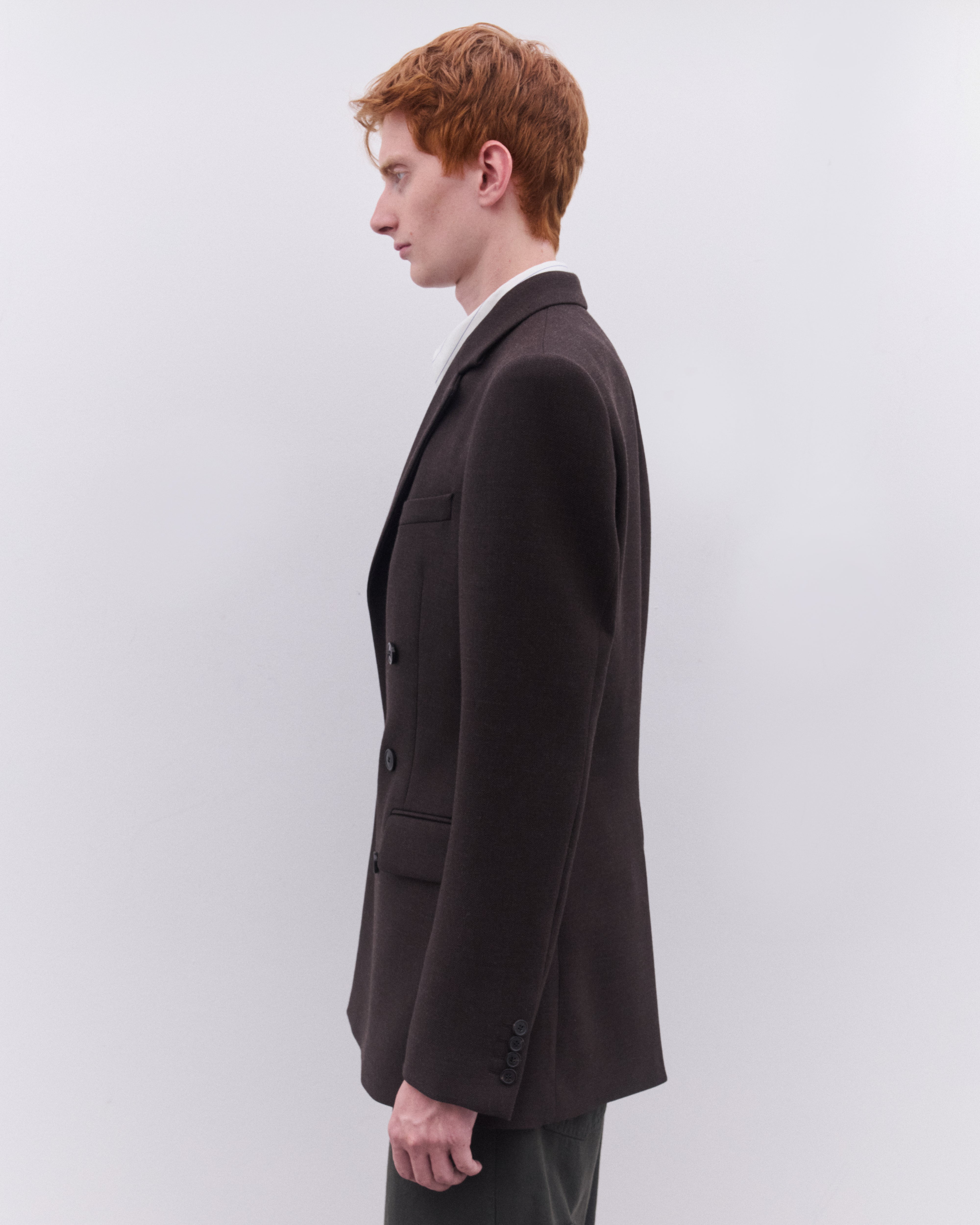 Dries Van Noten: Men's Double Breasted Blazer (Dark Brown) | Dover