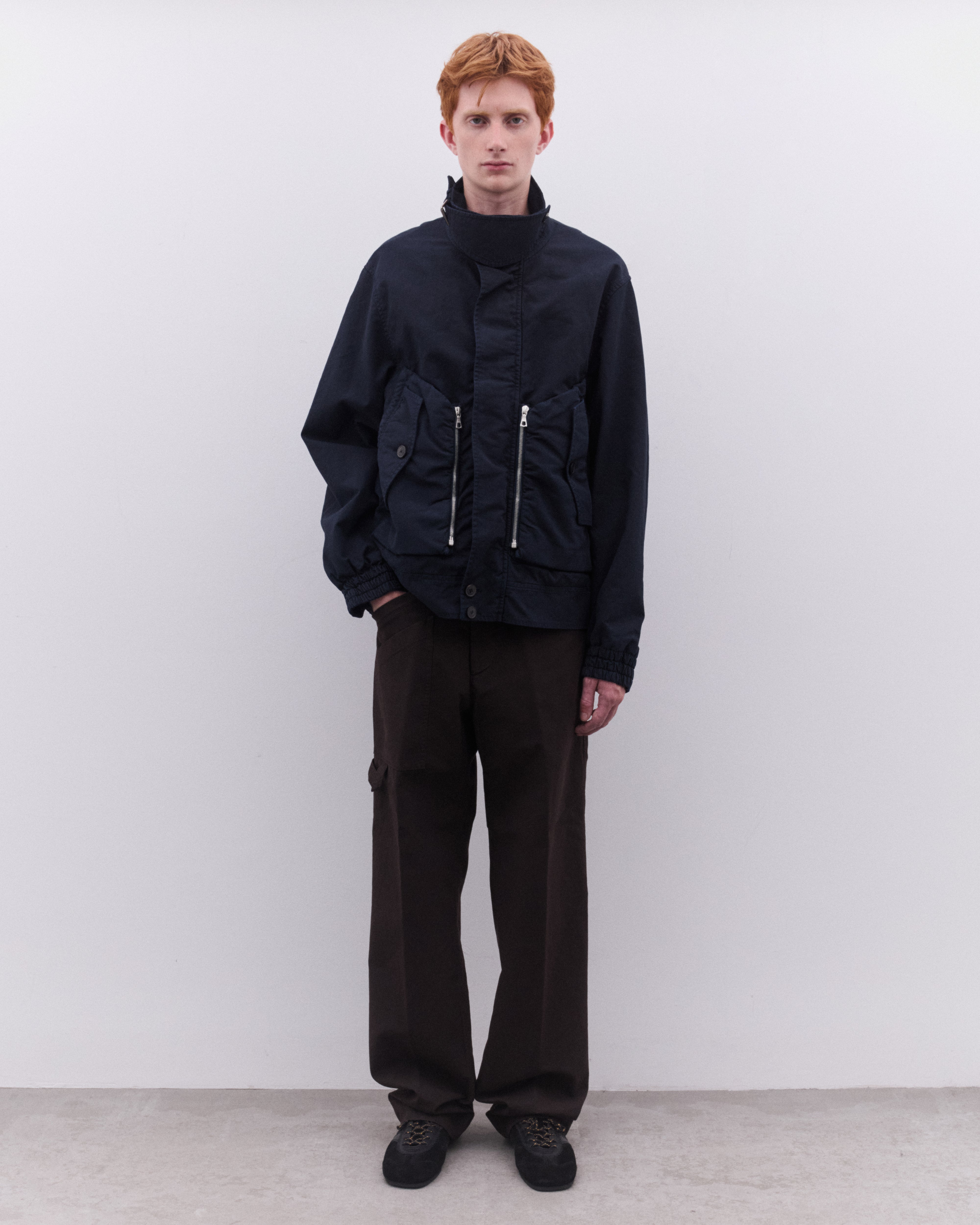 Dries Van Noten: Men's Military Jacket (Navy) | DSML E-SHOP