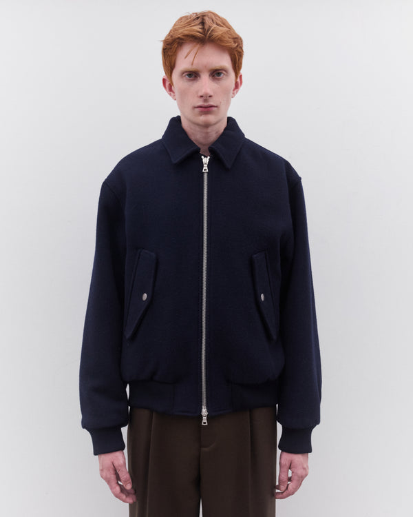 Dries Van Noten - Men’s Zip Bomber Jacket - (Navy)