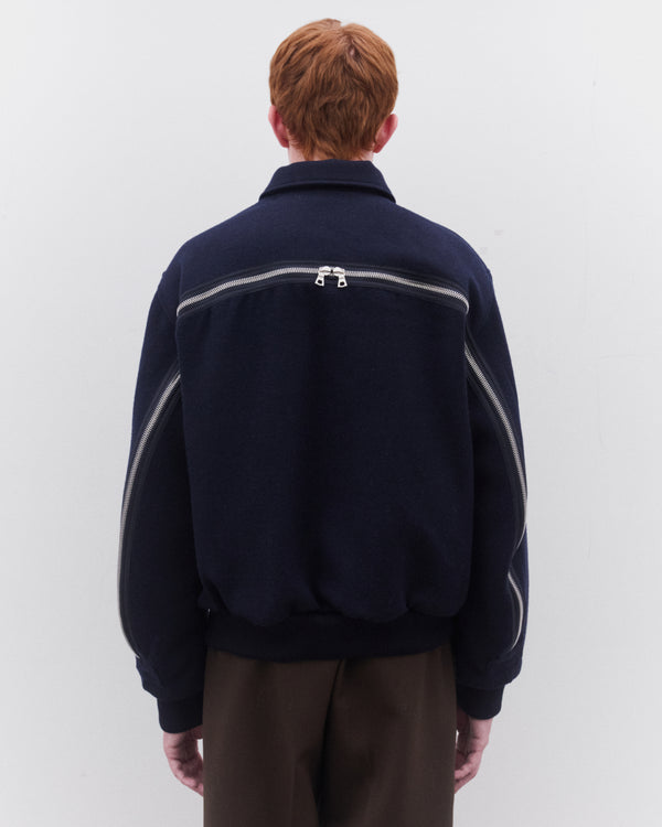 Dries Van Noten - Men’s Zip Bomber Jacket - (Navy)
