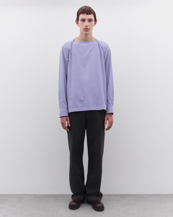 Dries Van Noten - Men’s Boat Neck Shirt - (Blue/White)