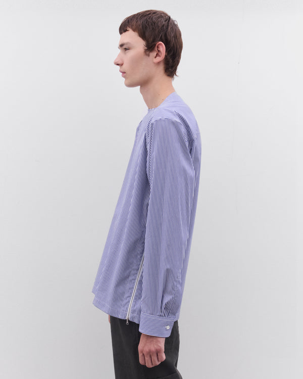 Dries Van Noten - Men’s Boat Neck Shirt - (Blue/White)