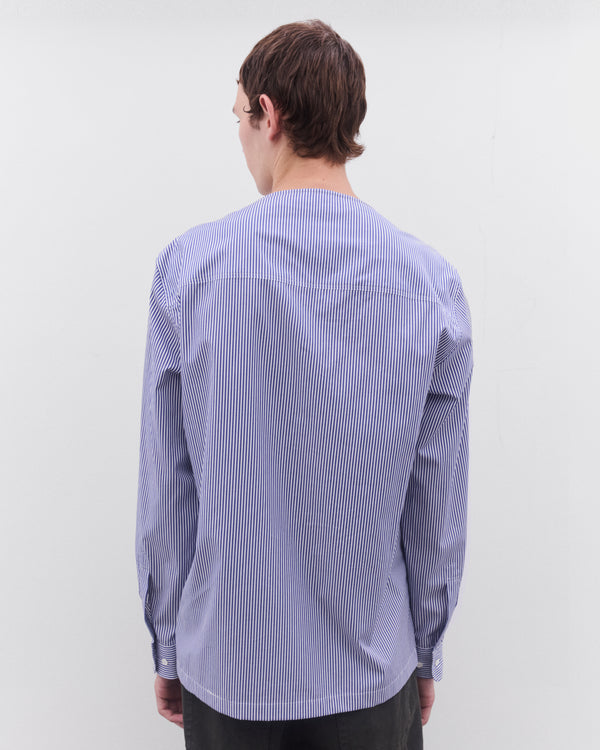 Dries Van Noten - Men’s Boat Neck Shirt - (Blue/White)
