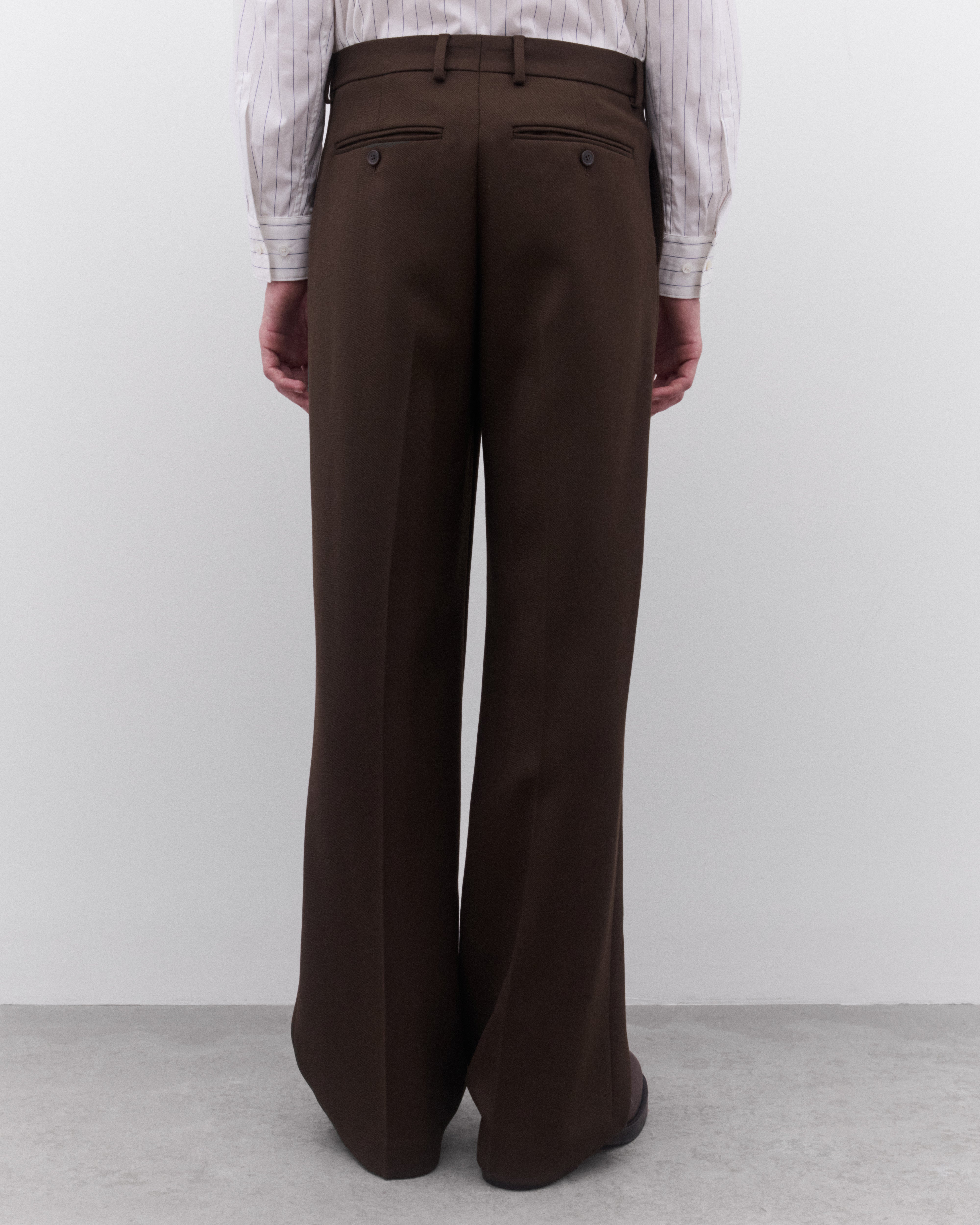 Dries Van Noten: Men's Pleated Trouser (Mud) | Dover Street Market