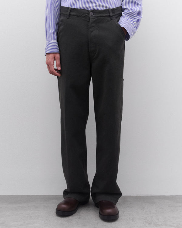 Dries Van Noten - Men’s Pleated Trousers - (Dark Grey)