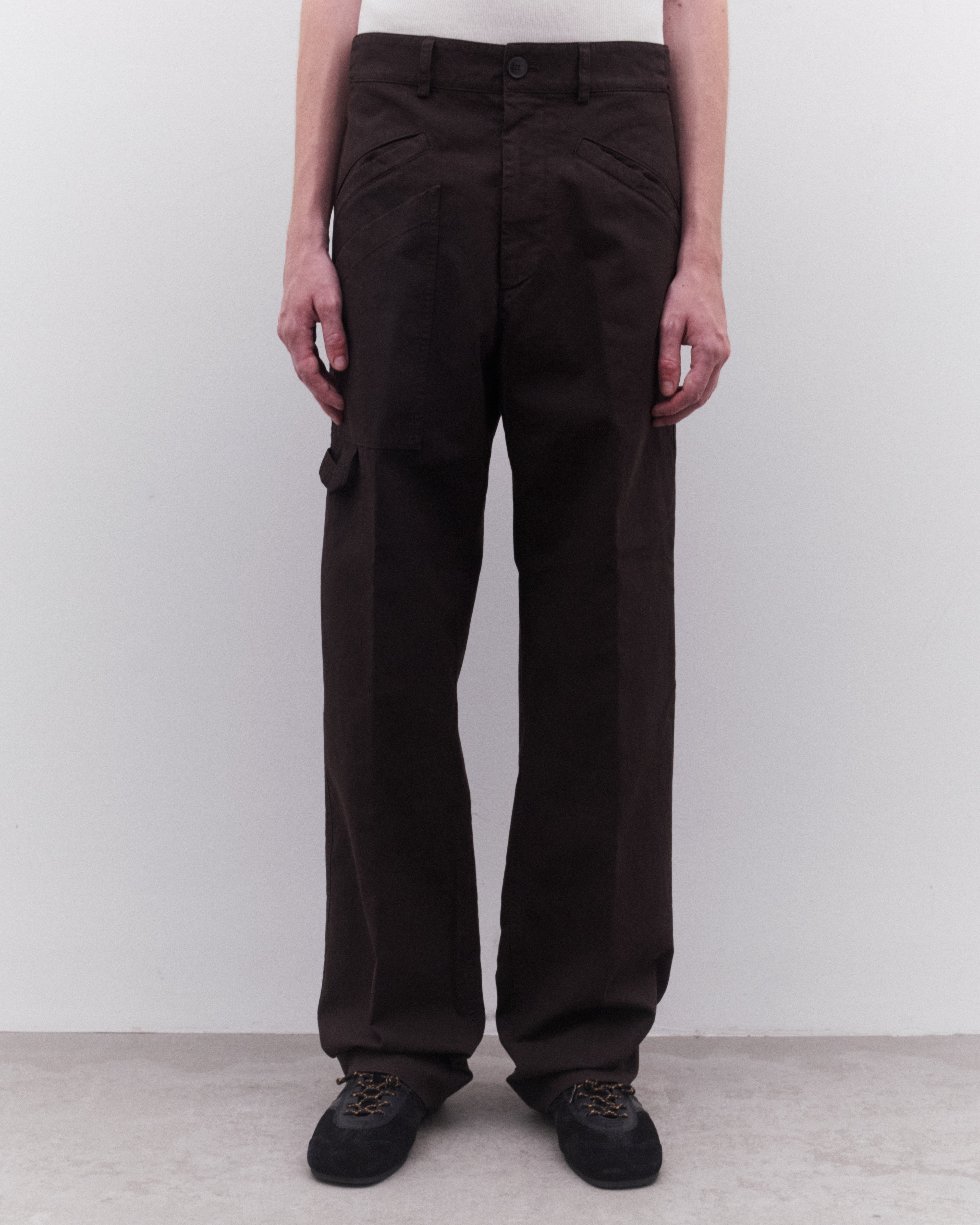 Dries Van Noten: Men's Work Trouser (Brown) | Dover Street Market