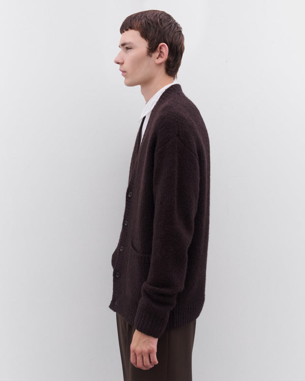 Dries Van Noten - Men’s V-Neck Cardigan - (Dark Brown)