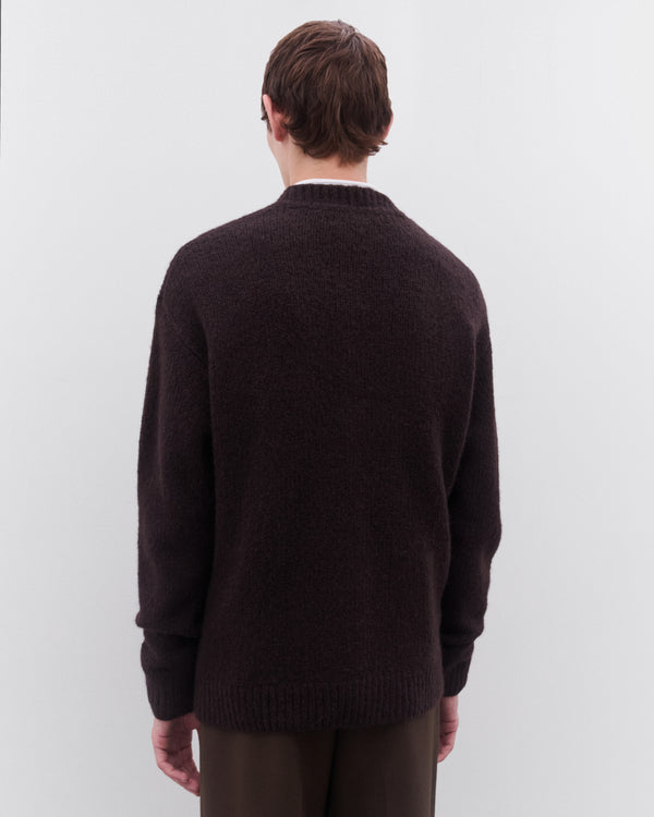 Dries Van Noten - Men’s V-Neck Cardigan - (Dark Brown)