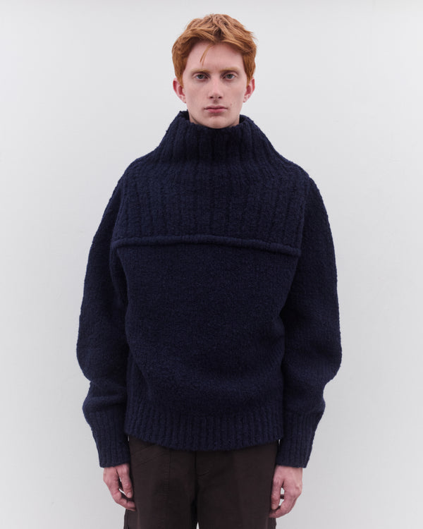 Dries Van Noten - Men’s Oversized Wool Sweater - (Navy)