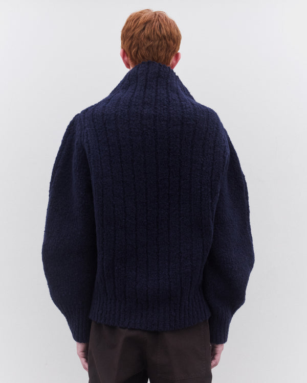 Dries Van Noten - Men’s Oversized Wool Sweater - (Navy)