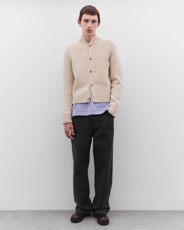 Dries Van Noten - Men's Stand Collar Cardigan - (Ecru)