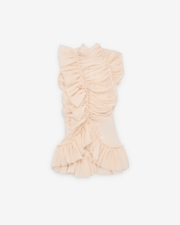 Dries Van Noten - Women's Fitted Silk Top - (Ecru)