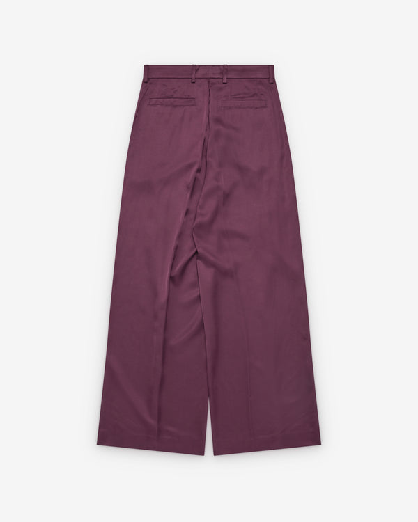 Dries Van Noten - Women's Wide Leg Trousers - (Aubergine)