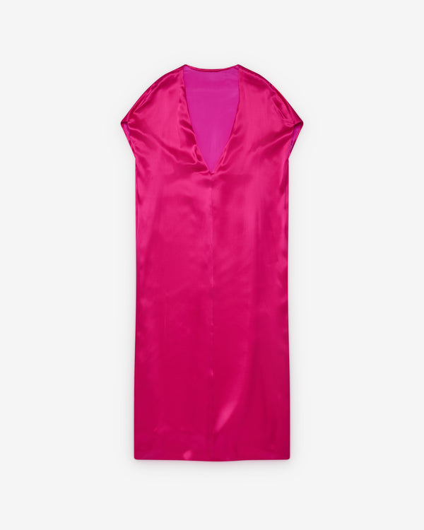 Dries Van Noten - Women's Silk Midi Dress - (Fuchsia)