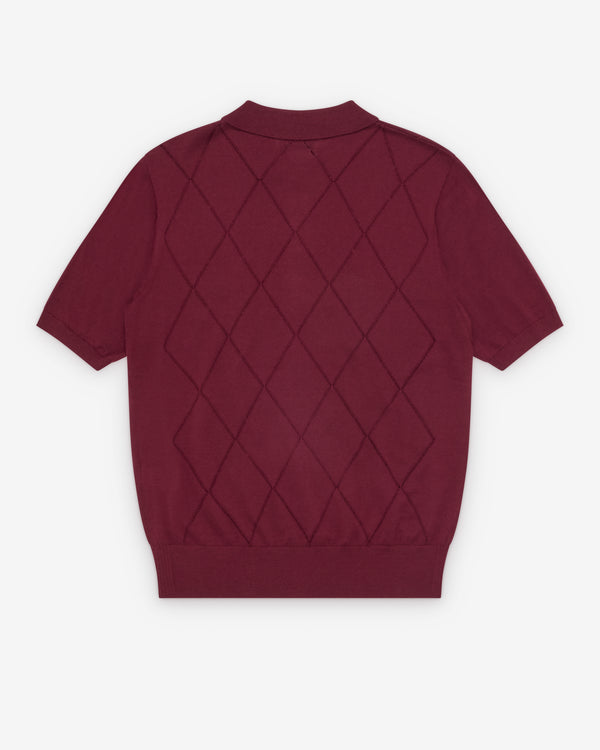 Dries Van Noten  - Men's Murice Knit Polo - (Wine)