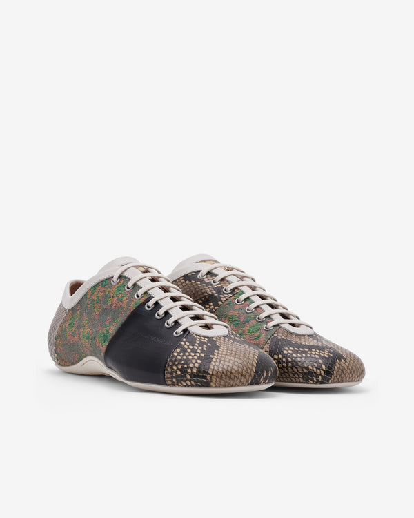 Dries Van Noten  - Men's Patchwork Ballerina Sneakers - (Green/Multi)