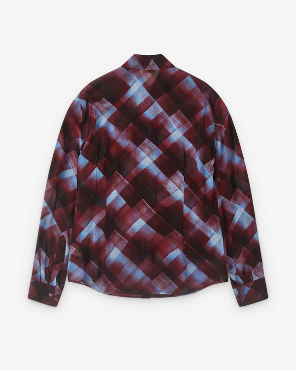 Dries Van Noten - Women’s  Patterned Shirt - (Burgundy)