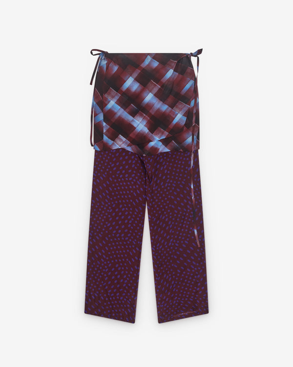 Dries Van Noten - Women’s Printed Skirt Pants - (Aubergine)