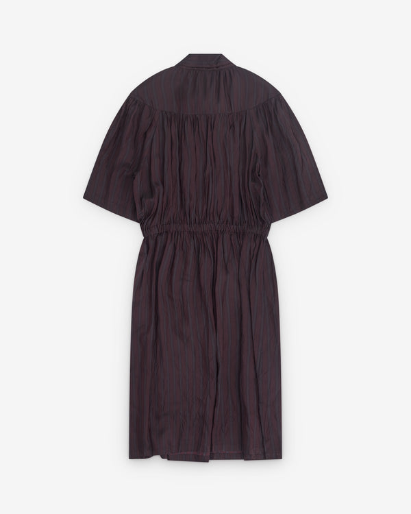 Dries Van Noten - Women’s Tie Neck Dress - (Burgundy)