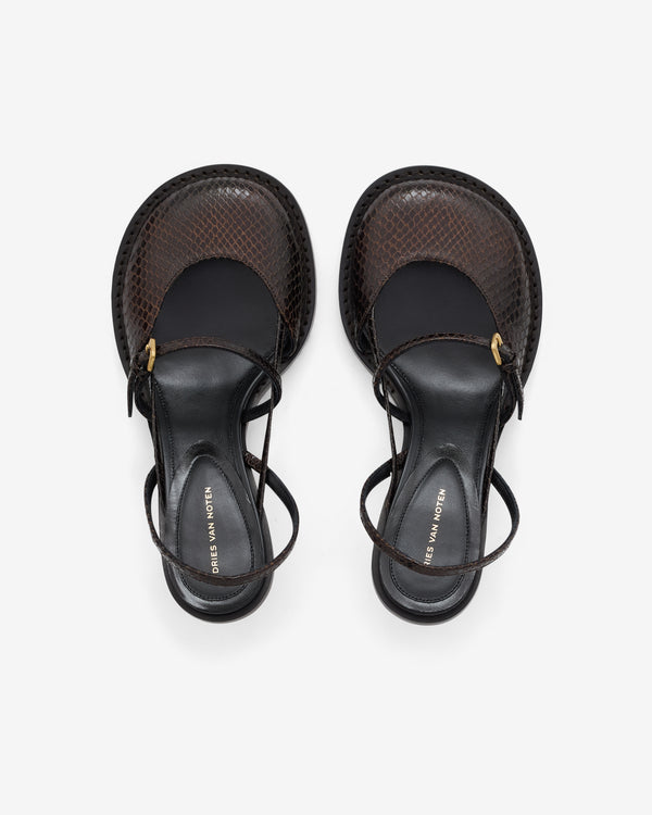 Dries Van Noten - Women’s Slingback Pumps - (Dark Brown)