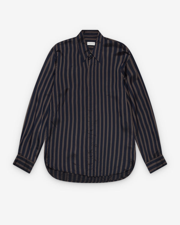 Dries Van Noten - Men's Striped Shirt - (Navy/Stripe)