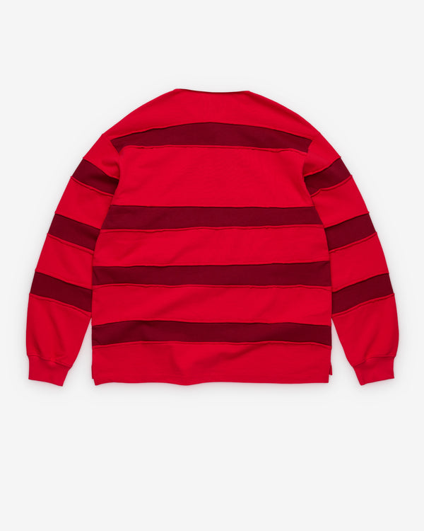Denim Tears - Men's Denim U Paneled Rugby Top - (Red)