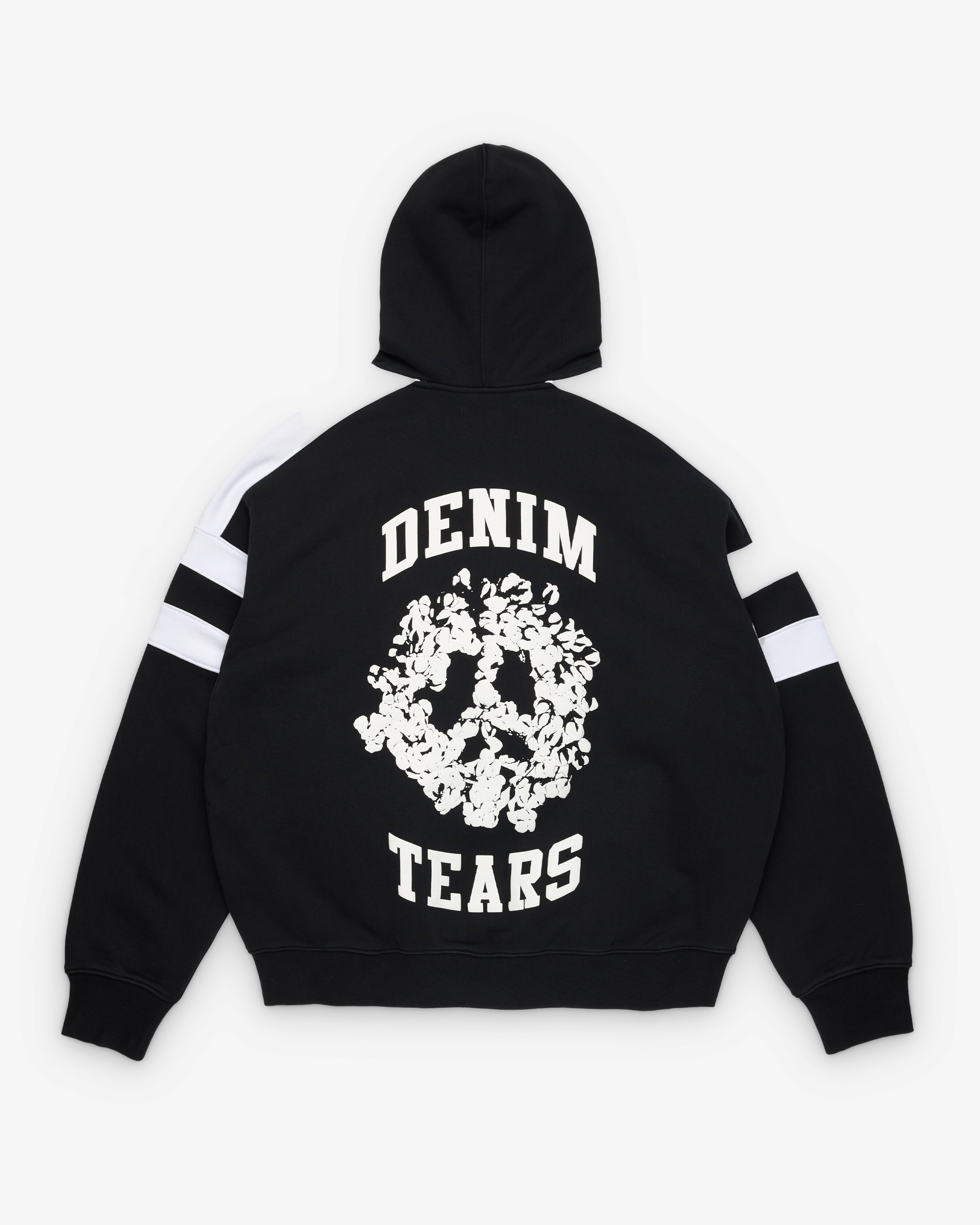 Denim Tears: Men's Denim U Paneled Zip Hoodie (Black) | Dover