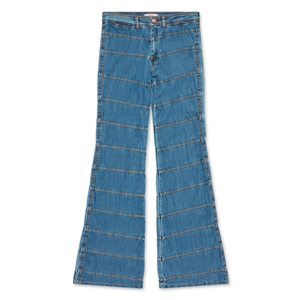ERL - Men’s Ruched Jeans Woven - (Medium Blue)