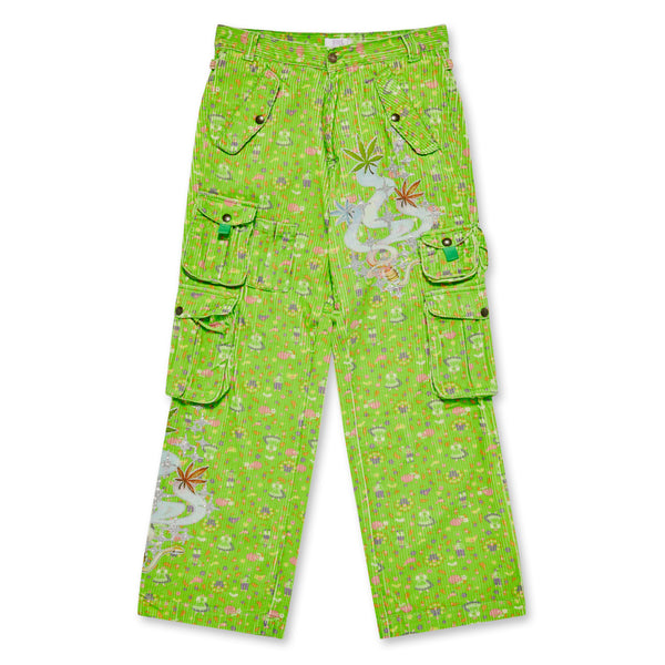 ERL - Men's Corduroy Printed Cargo Pants - (Green)