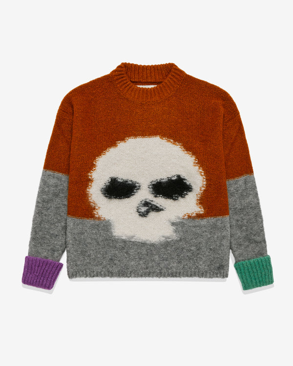 ERL -  Mohair Skull Intarsia Sweater - (Brown)