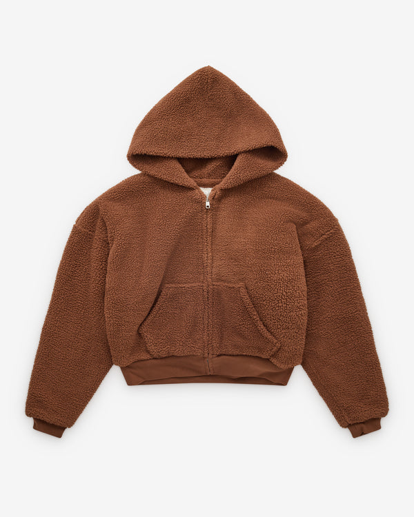 Erl - Terry Fleece Zipped Hoodie - (Brown)
