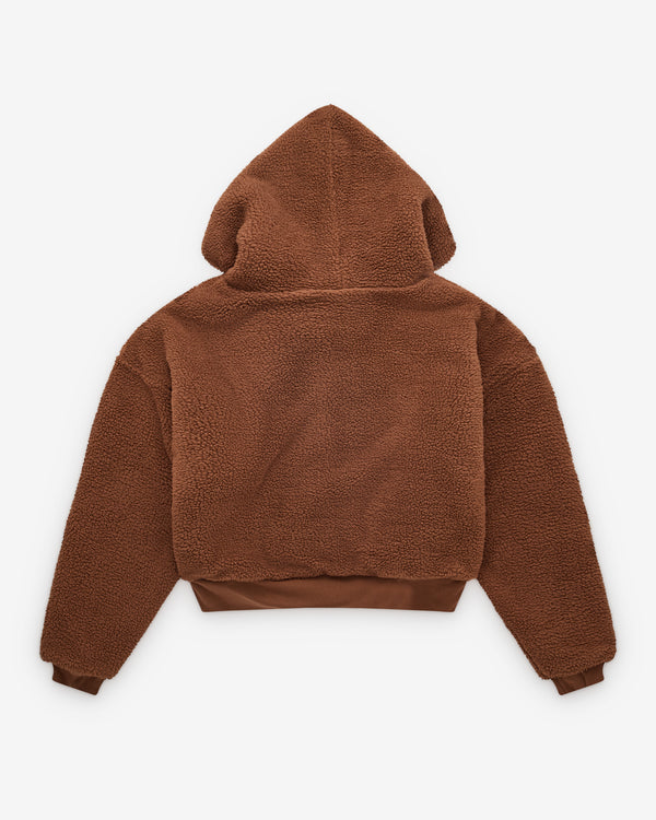 Erl - Terry Fleece Zipped Hoodie - (Brown)