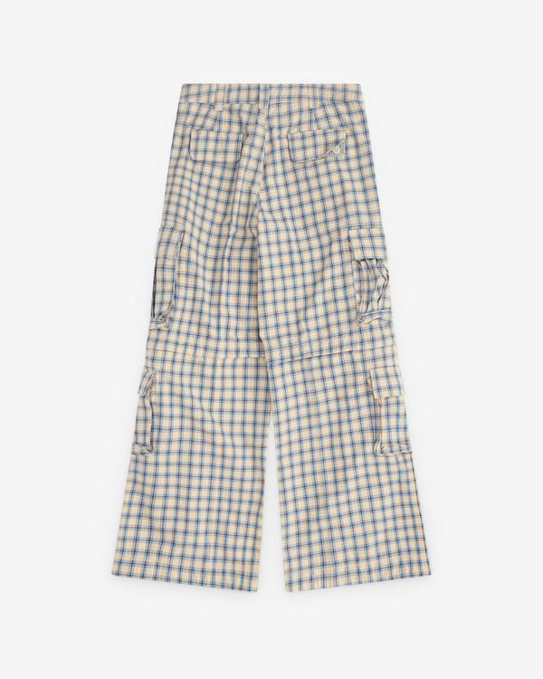 ERL - Zip-Off Plaid Cargo Pants - (Beige/Blue)