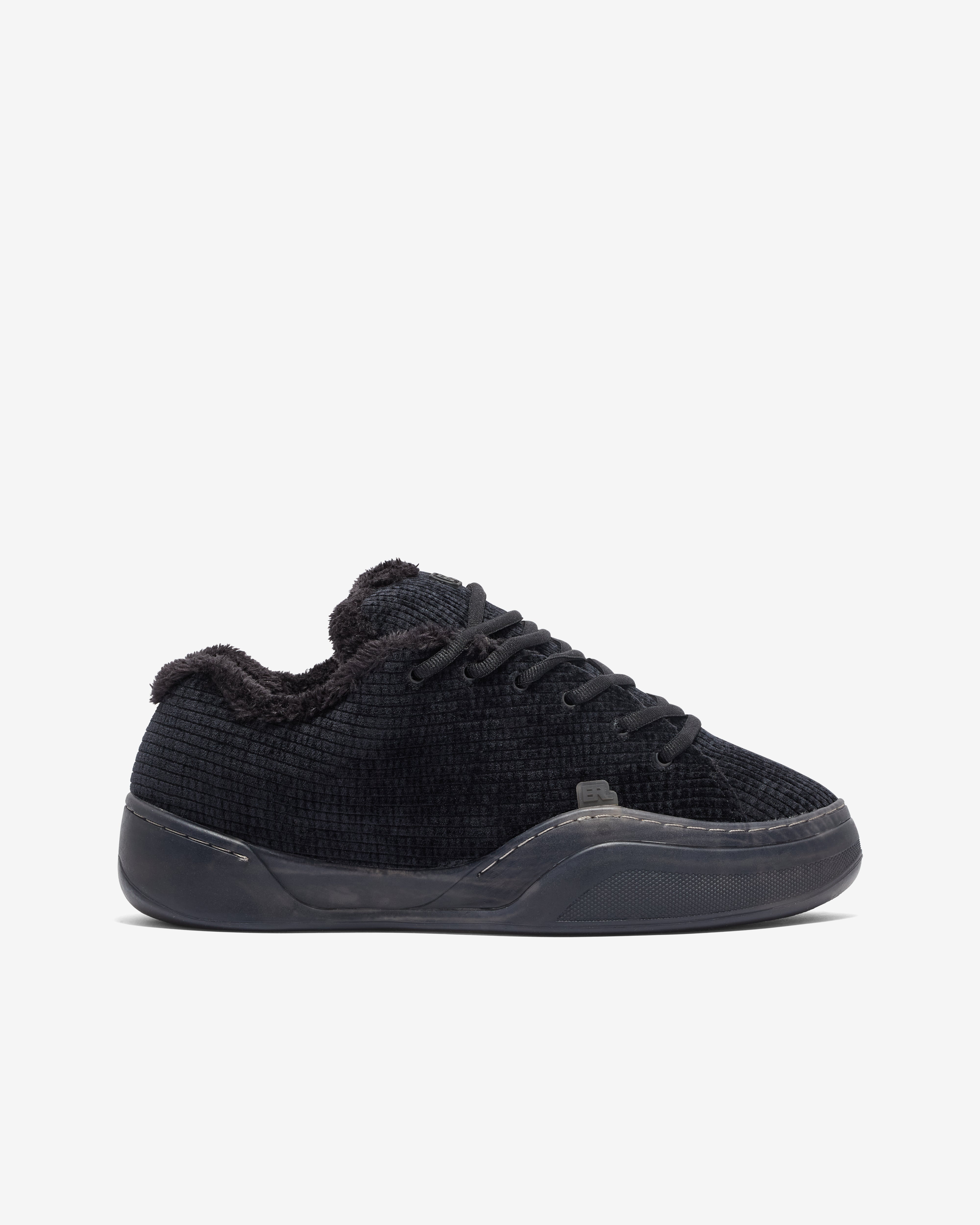 Erl: Corduroy Vamp Sneakers (Pirate Black) | Dover Street Market