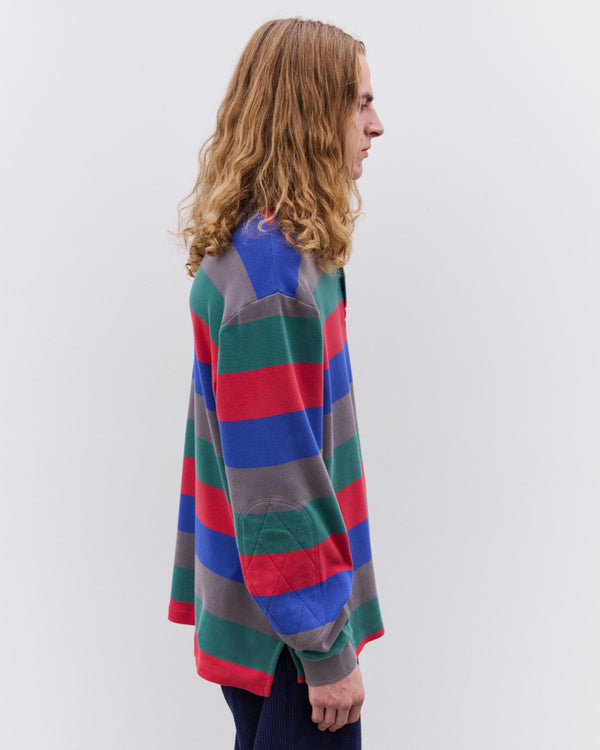 Erl - Striped Long Sleeve Polo - (Multi)