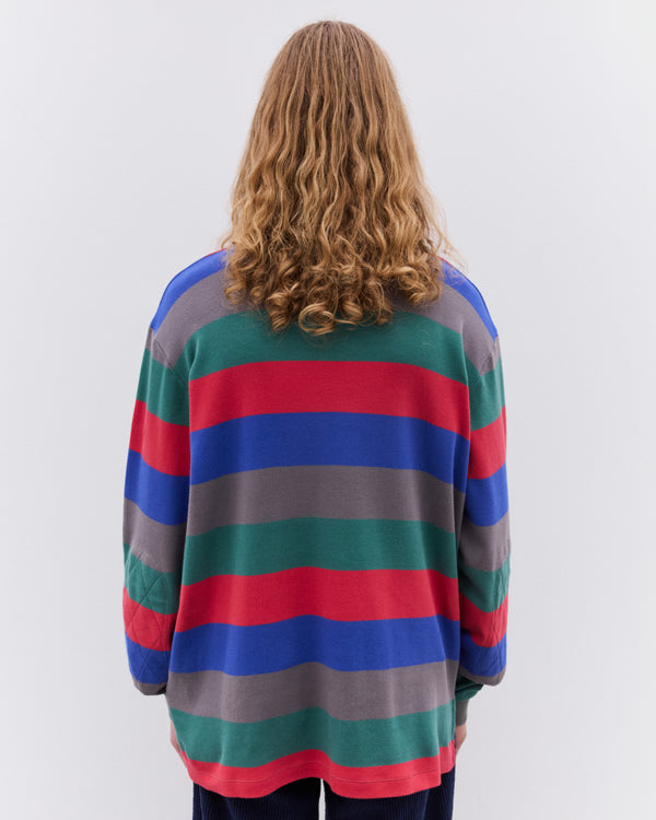 Erl - Striped Long Sleeve Polo - (Multi)