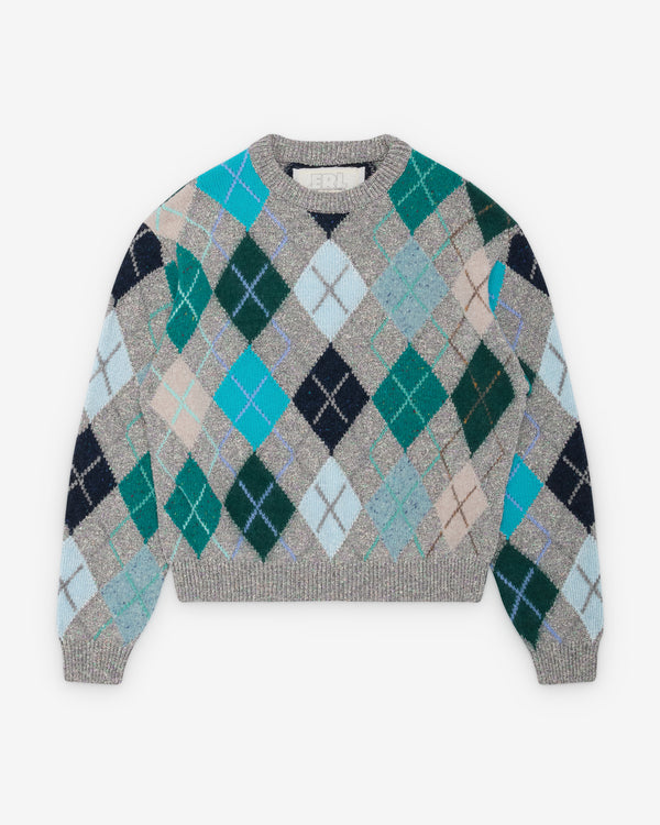 Erl - Men's Argyle Sweater - (Multi)