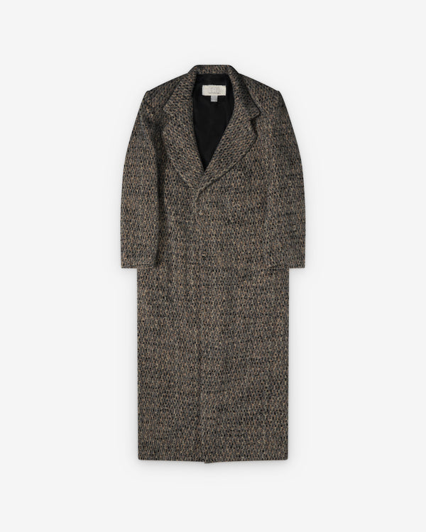 ERL - Men's Textured Wool Overcoat - (Gray)