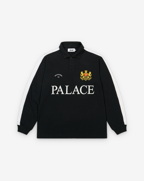 Palace - Men's Established Long Sleeve Polo - (Black)