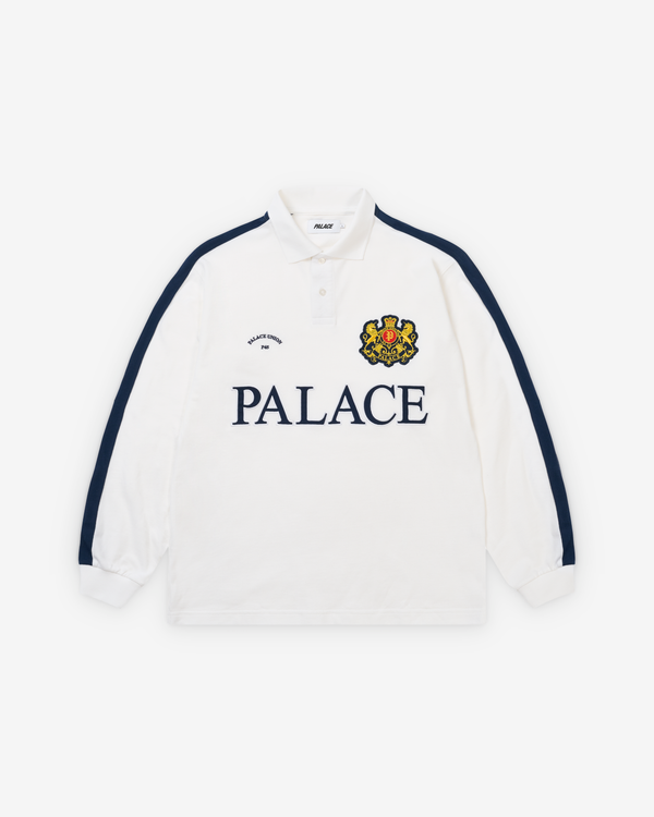 Palace - Men's Established Long Sleeve Polo - (White)