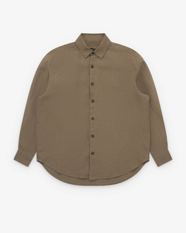Evan Kinori - Men’s Big Shirt - (Dark Beige)