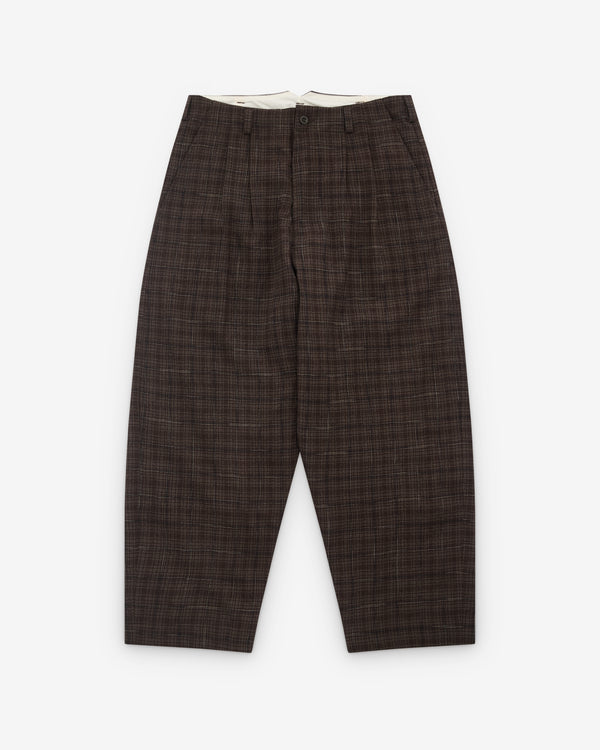 Evan Kinori - Men's Two Pleat Wool Pant - (Brown)