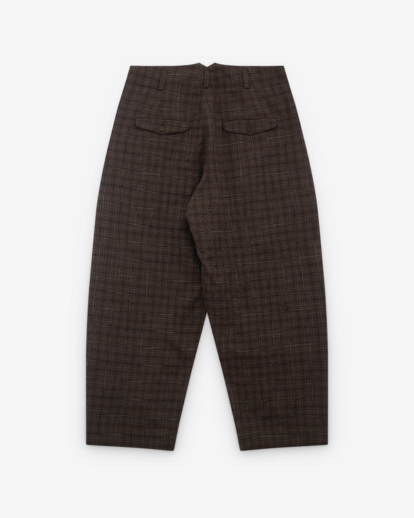 Evan Kinori - Men's Two Pleat Wool Pant - (Brown)