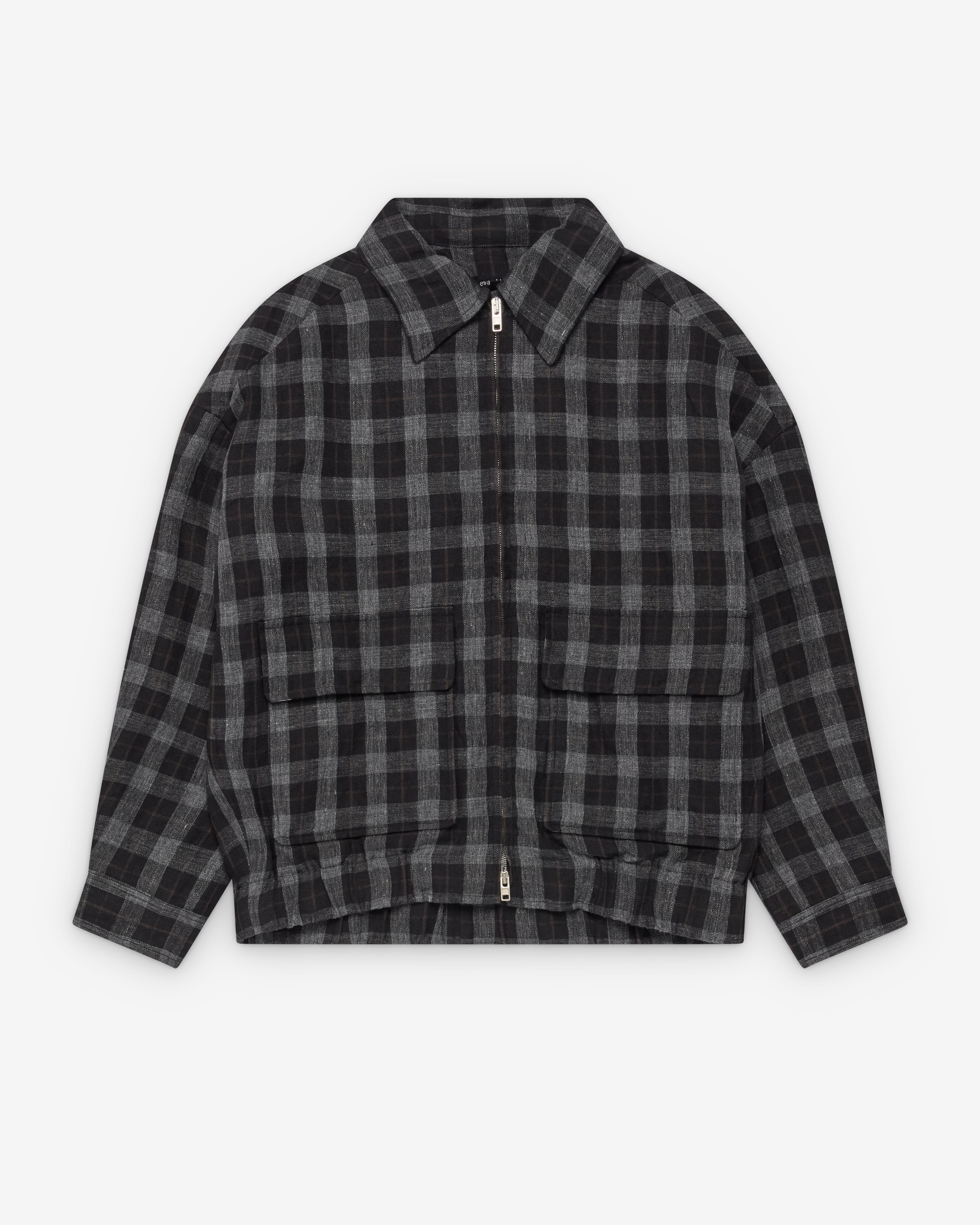 Evan Kinori: Men's Zip Jacket (Charcoal) | Dover Street Market London