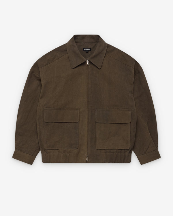 Evan Kinori - Men's Zip Jacket  - (Dark Olive)