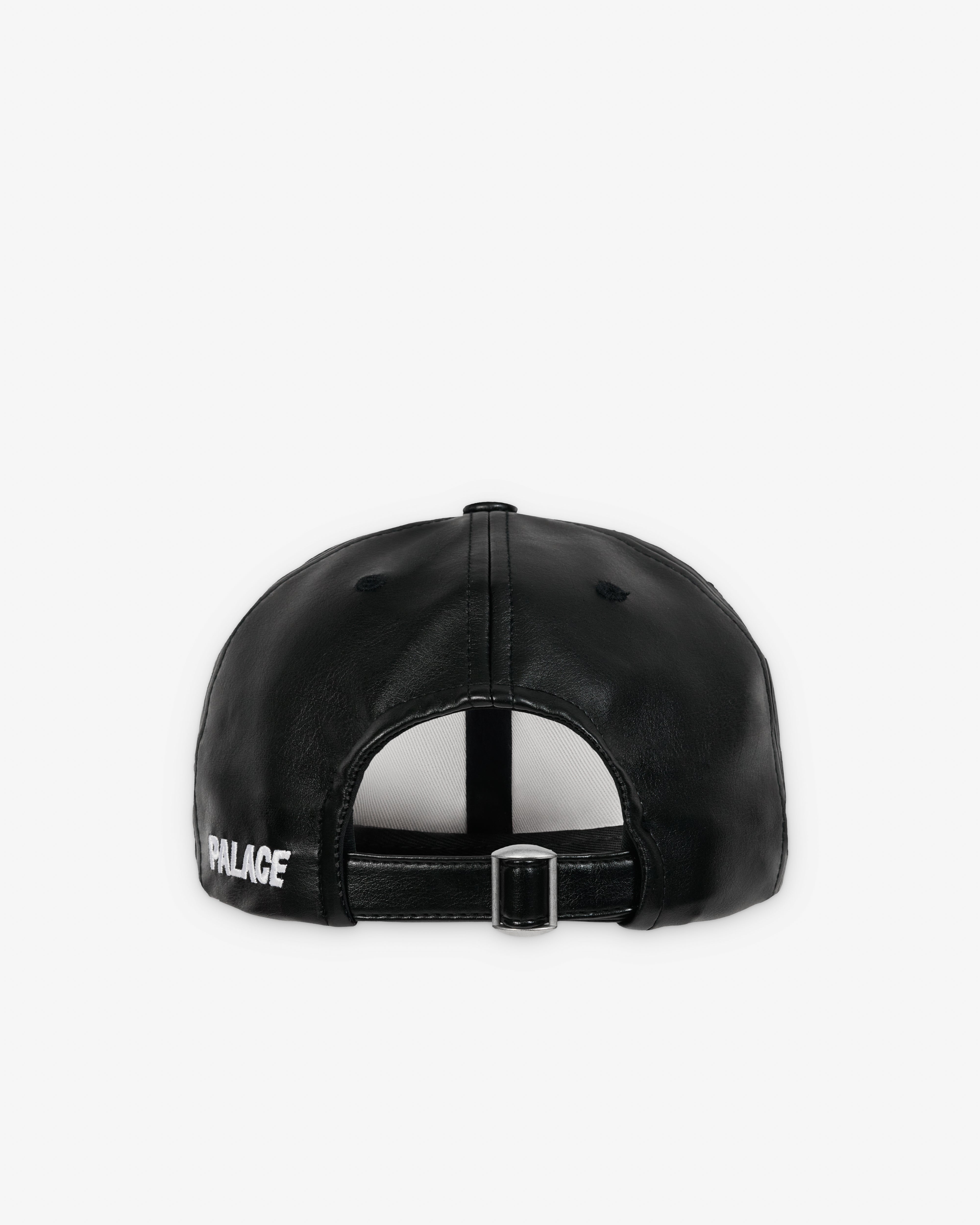 Palace: Men's Faux Leather P 6-Panel (Black) | Dover Street Market