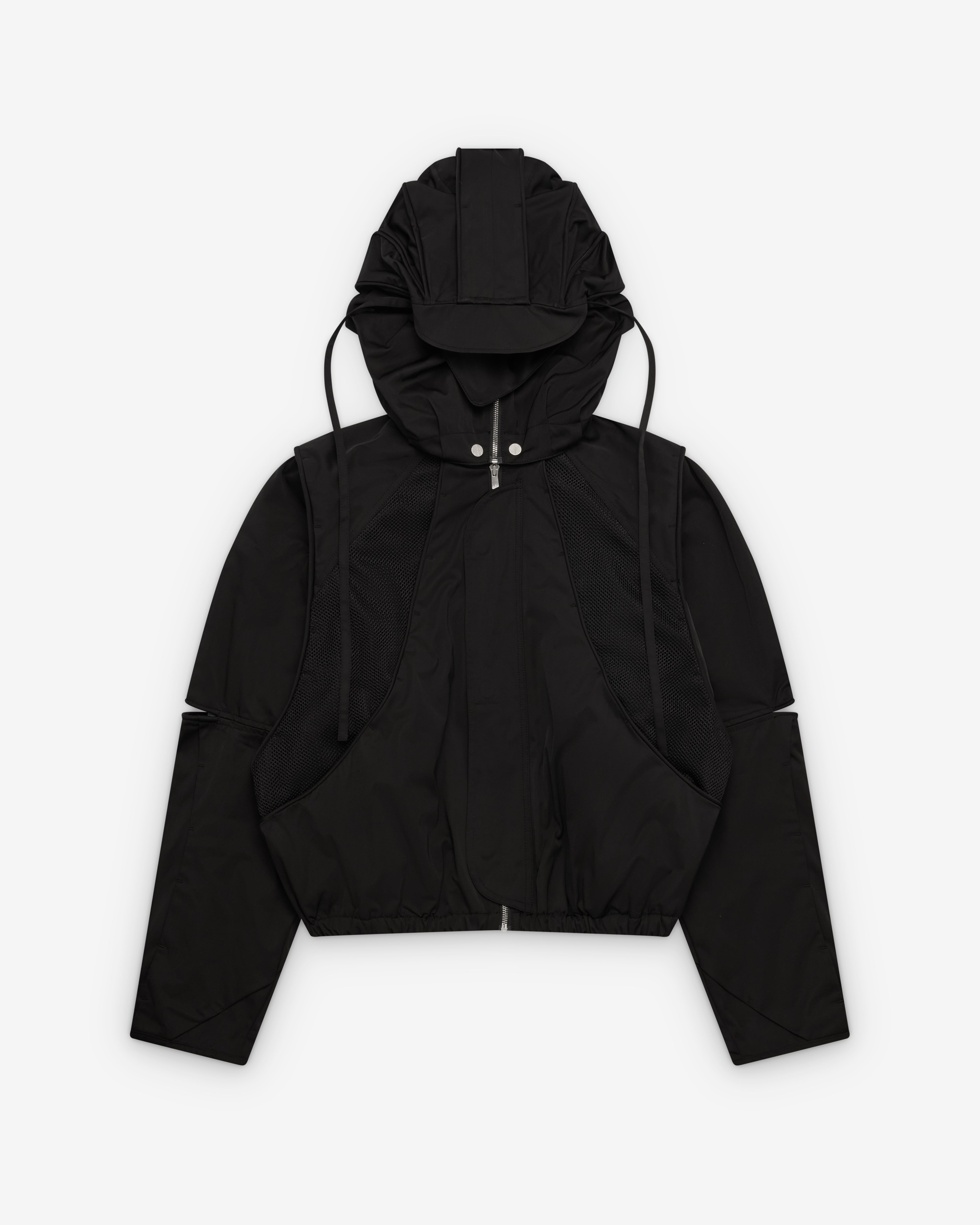 Fffpostalservice: Men's Parachute Hooded Jacket (Black) | Dover